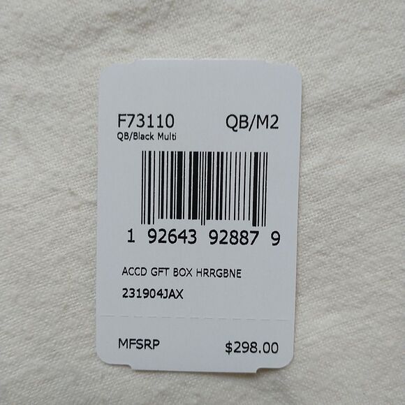 COACH Slim Zip Around Wallet Heringbone F73111 QB Black Multi Wrist New - Picture 10 of 14